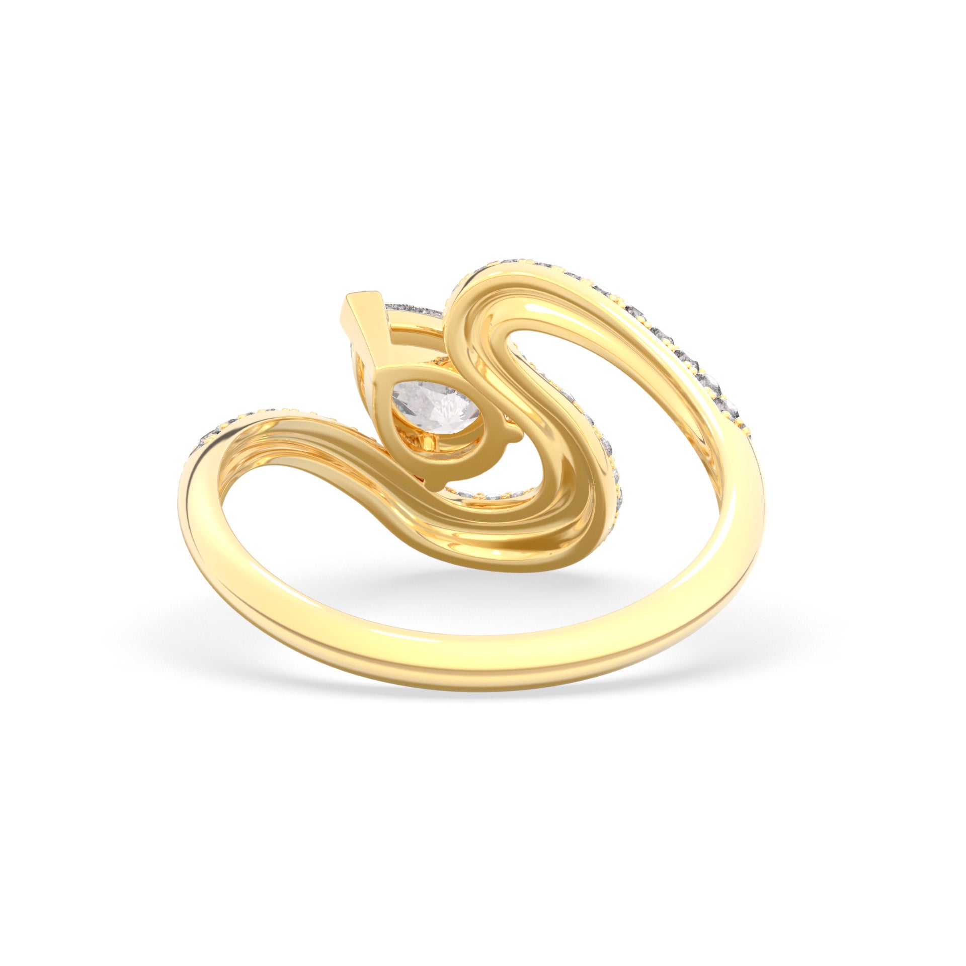 Ada Pear Ring Pavé