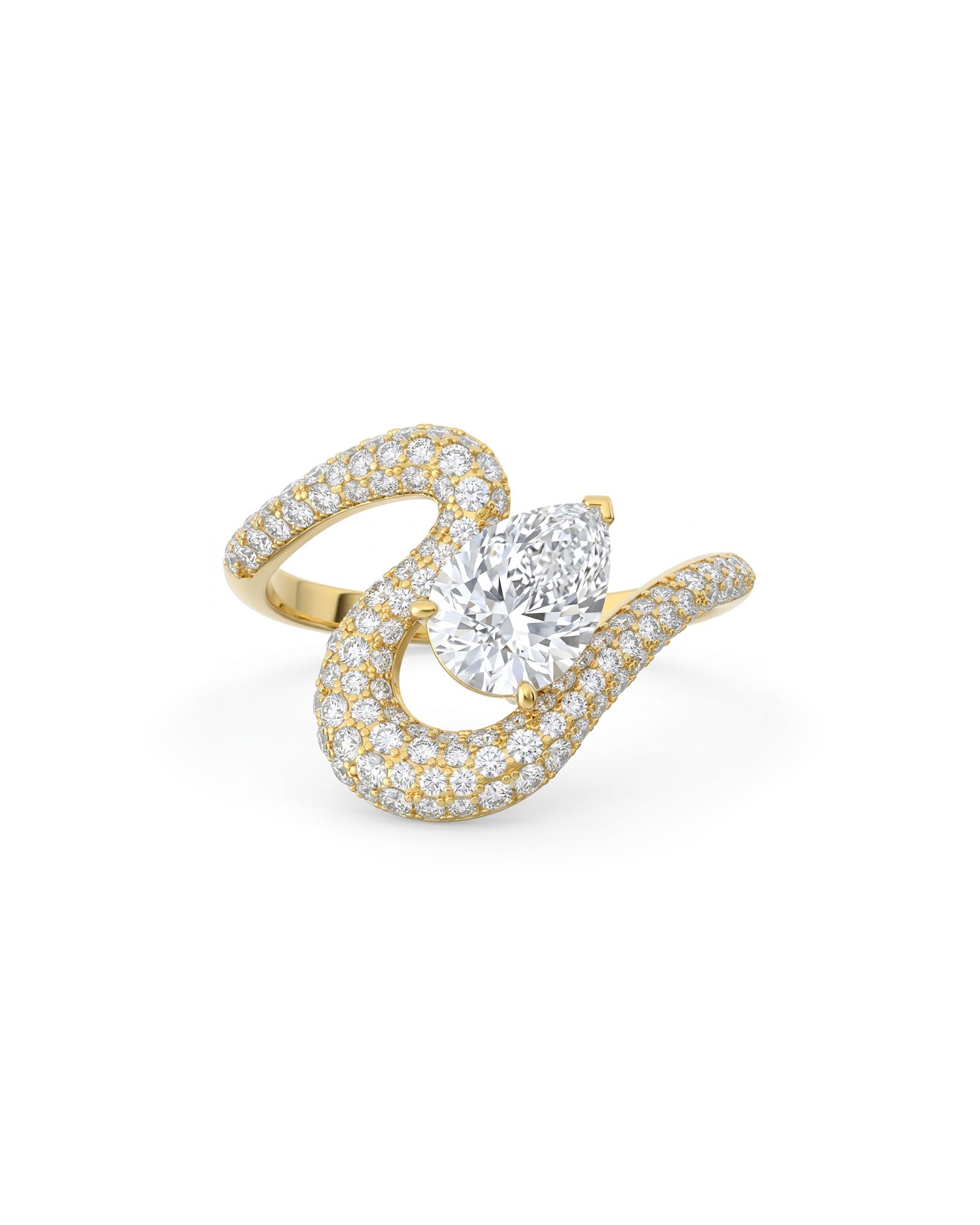 Ada Pear Ring Pavé - Arter Jewelry