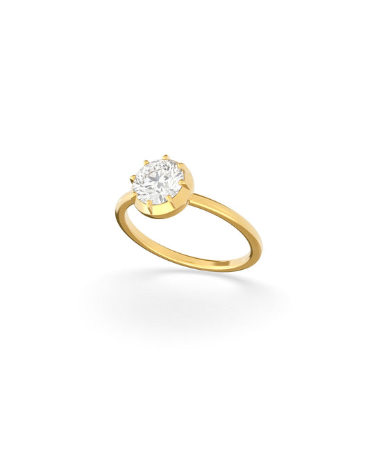 Button Back Ring Brilliant - 1ct - Arter Jewelry