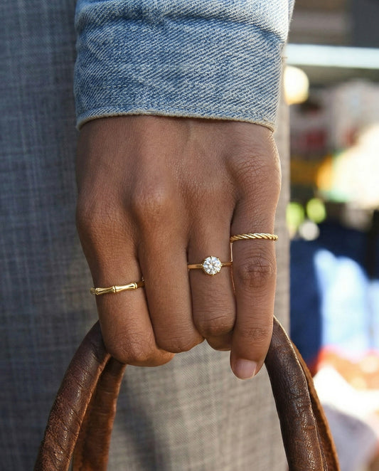 Button Back Ring Brilliant - 1ct - Arter Jewelry