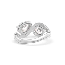 Load image into Gallery viewer, Rosa Two Stone Ring Pavé
