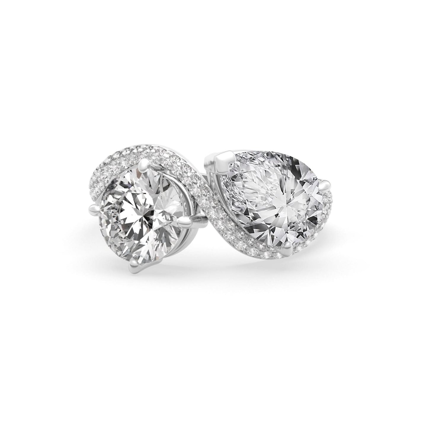 Rosa Two Stone Ring Pavé - Arter Jewelry