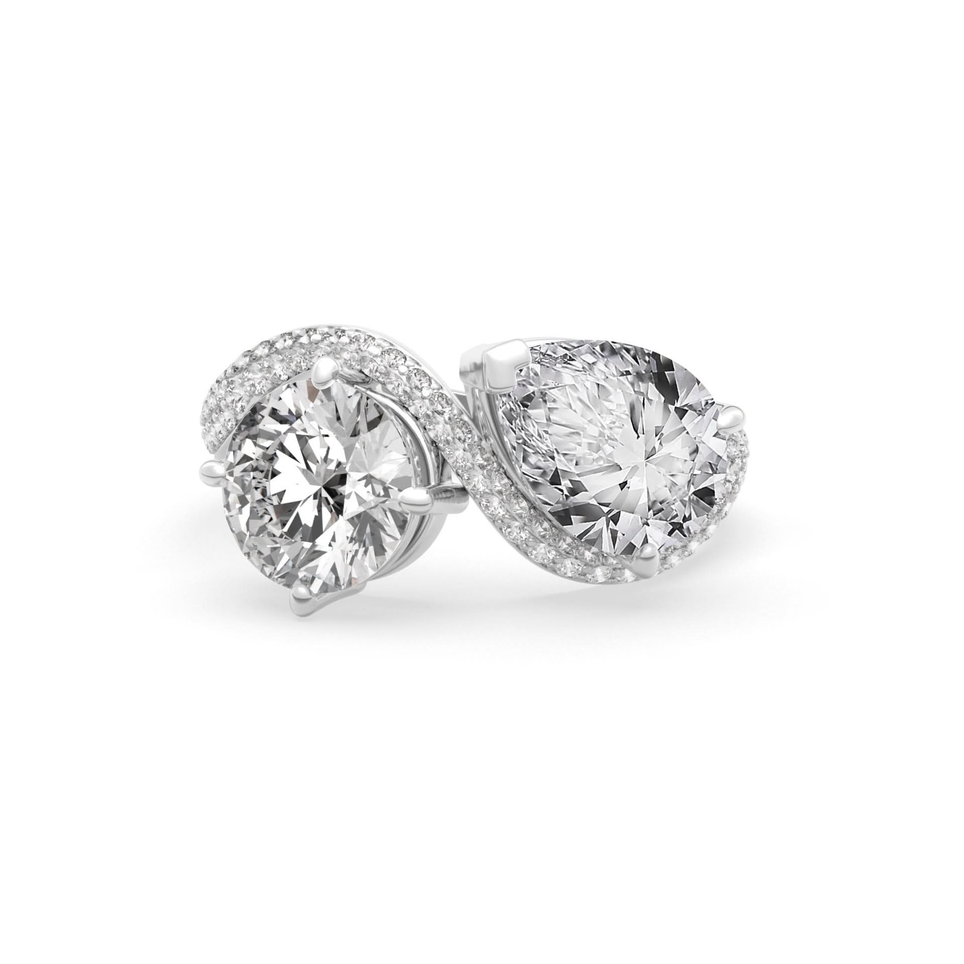 Rosa Two Stone Ring Pavé - Arter Jewelry