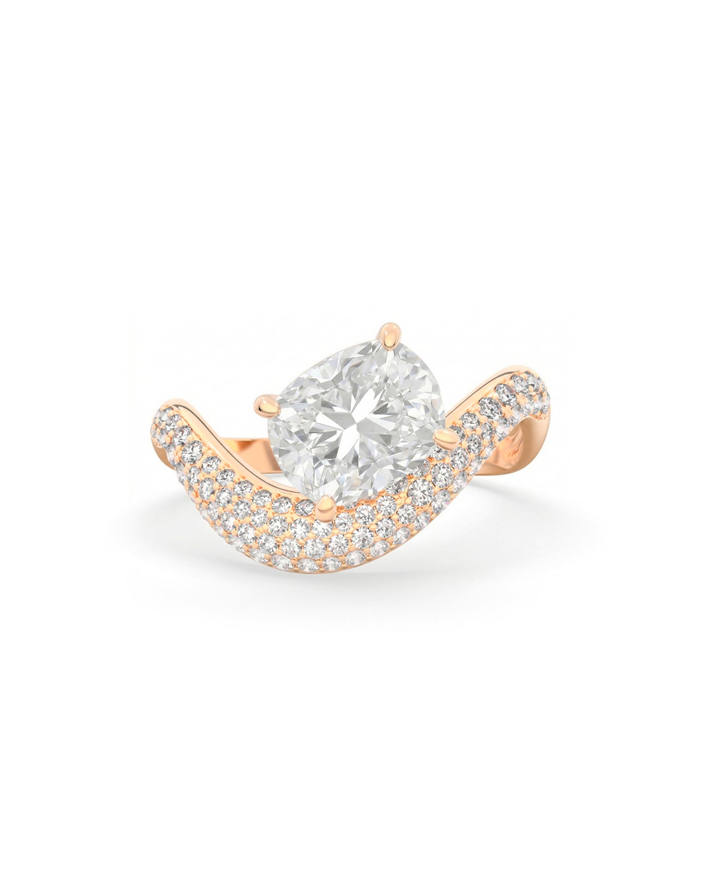Rosa Cushion Ring Pavé - Arter Jewelry