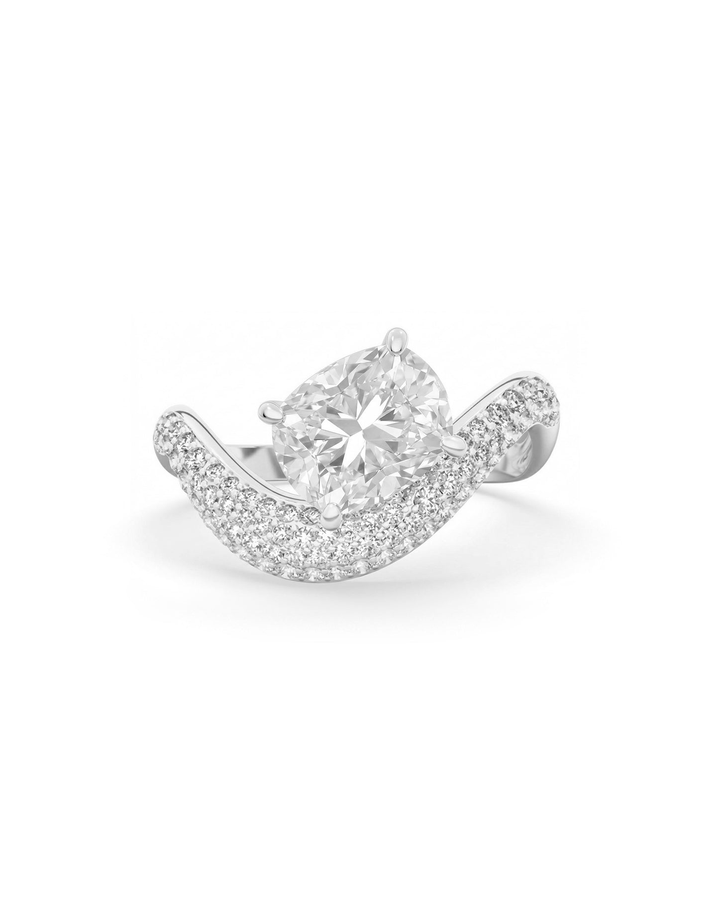 Rosa Cushion Ring Pavé - Arter Jewelry