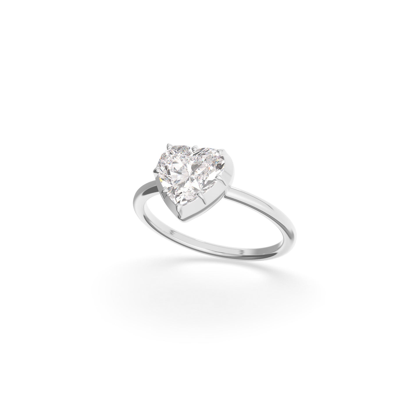 Button Back Ring Heart - Arter Jewelry