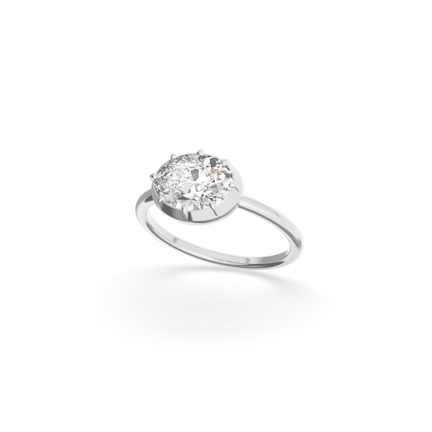 Button Back Ring Oval - Arter Jewelry