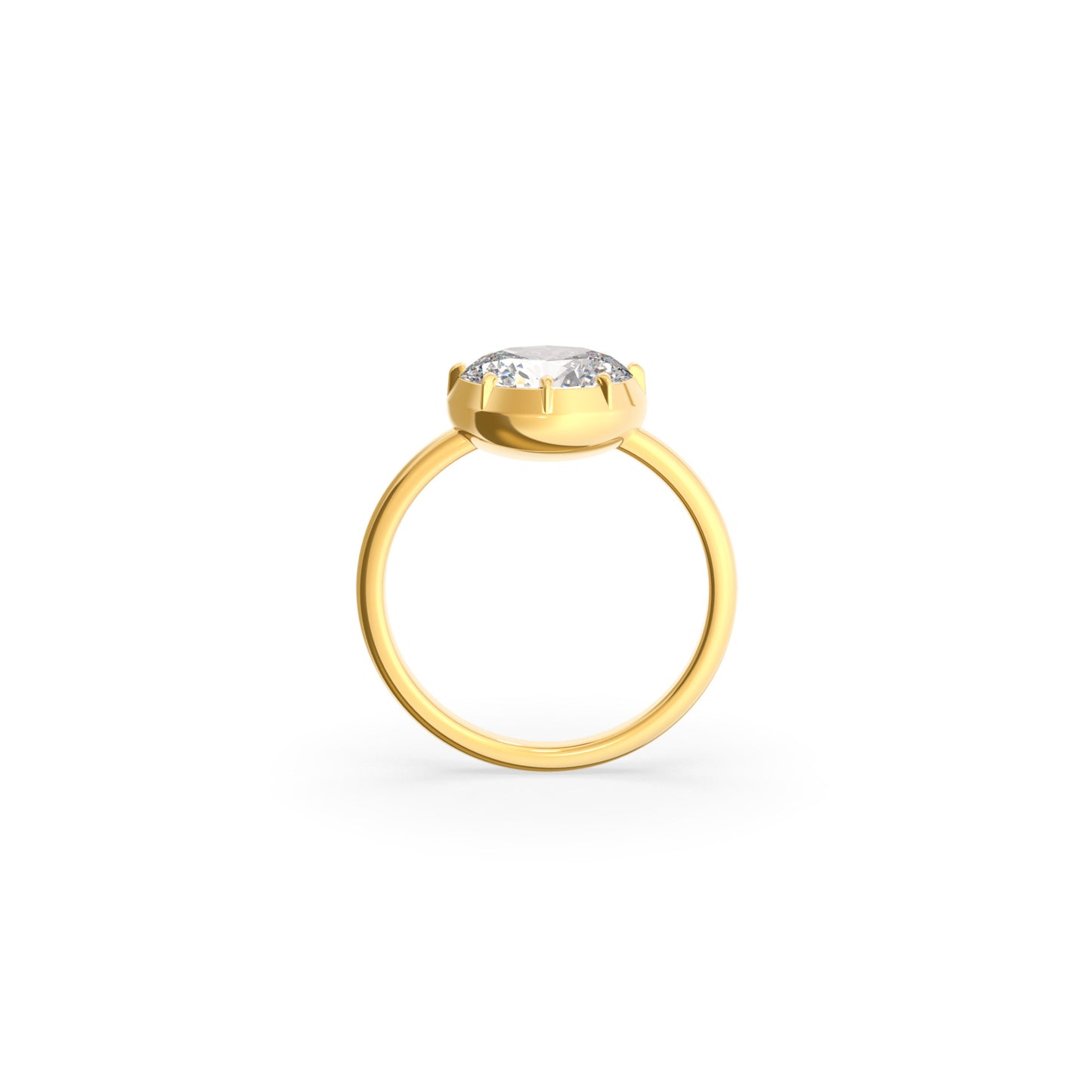 Button Back Ring Oval - Arter Jewelry