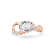 Load image into Gallery viewer, Rosa Pear Ring Pavé
