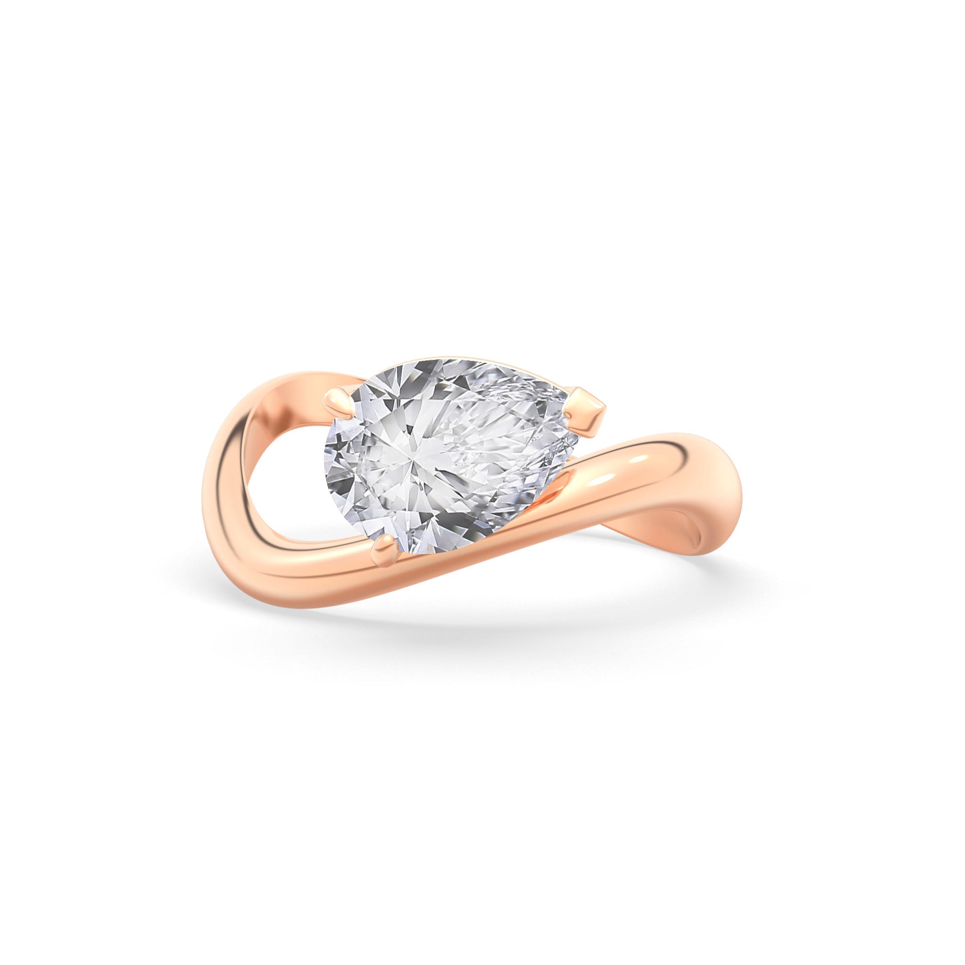 Rosa Pear Ring