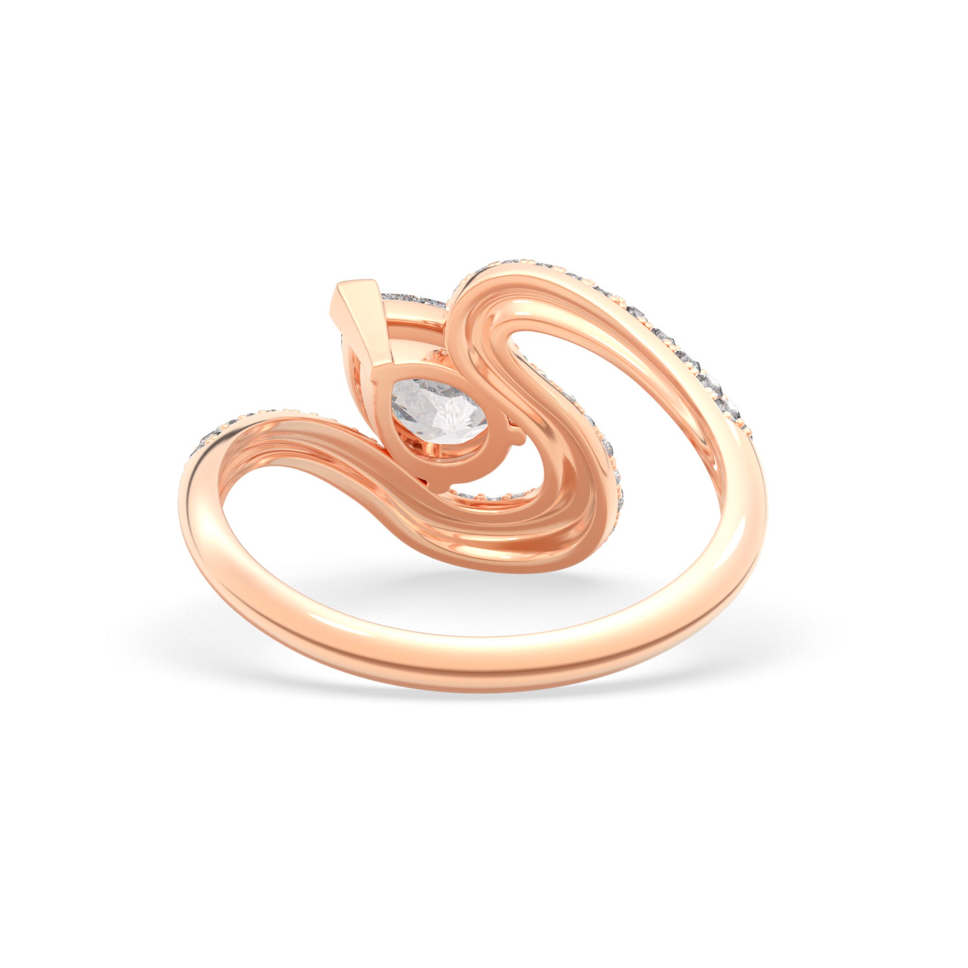 Ada Pear Ring Pavé
