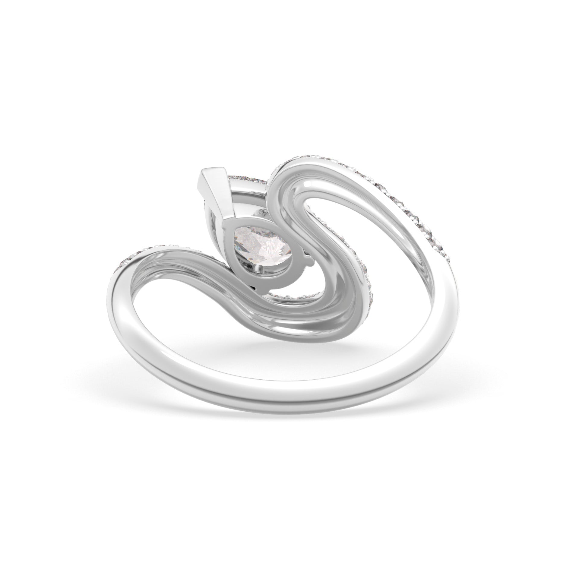 Ada Pear Ring Pavé