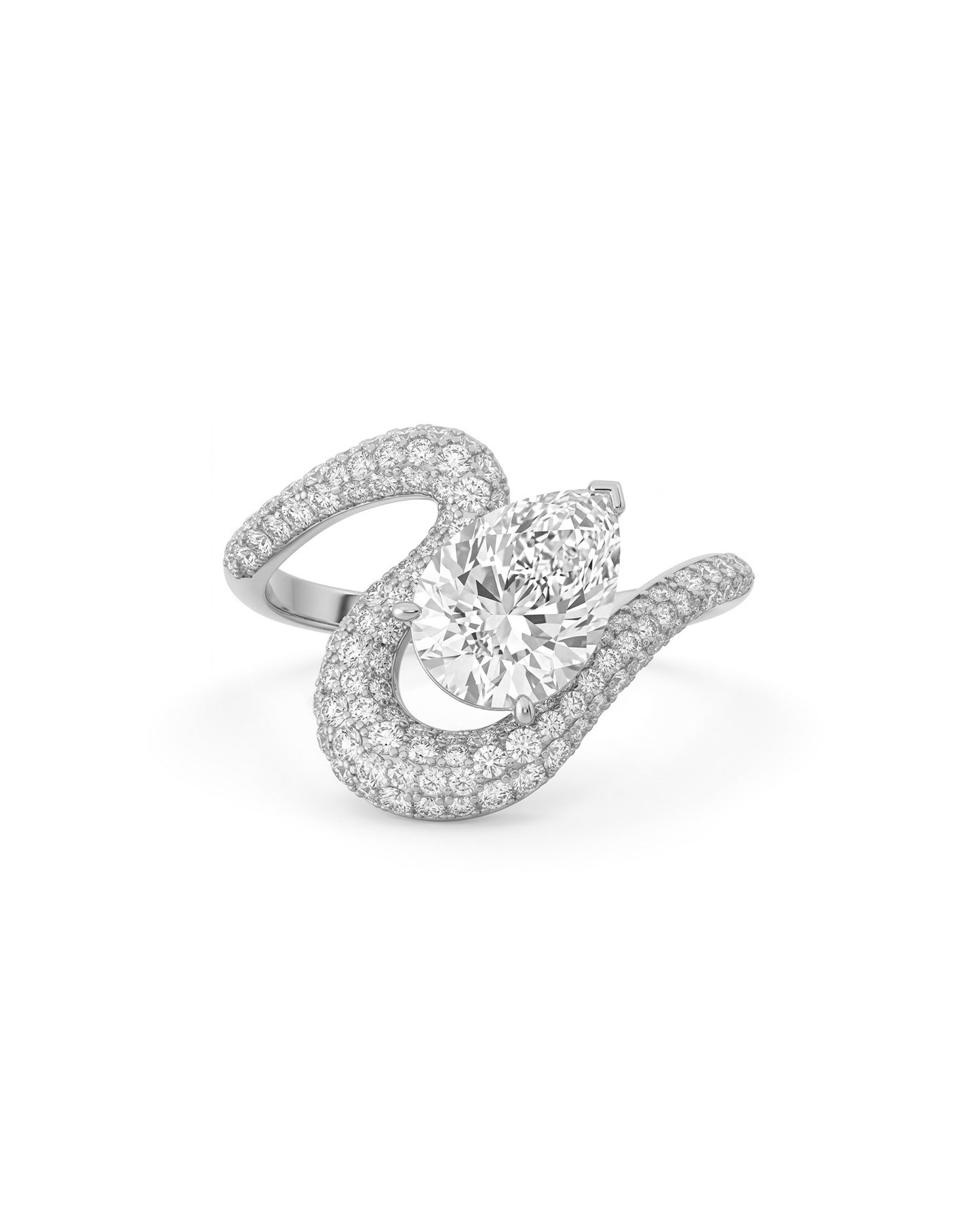 Ada Pear Ring Pavé - Arter Jewelry