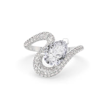 Load image into Gallery viewer, Ada Pear Ring Pavé
