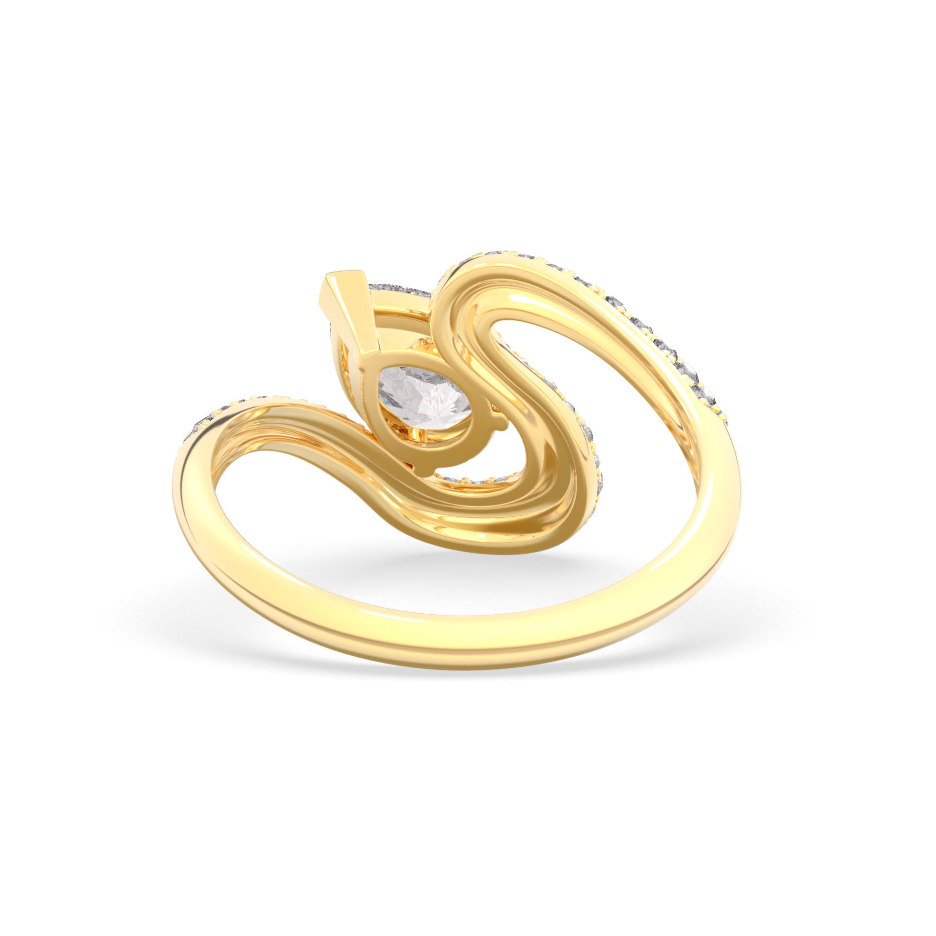Ada Pear Ring Pavé