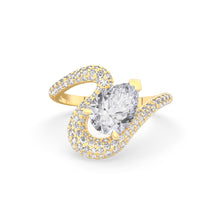 Load image into Gallery viewer, Ada Pear Ring Pavé
