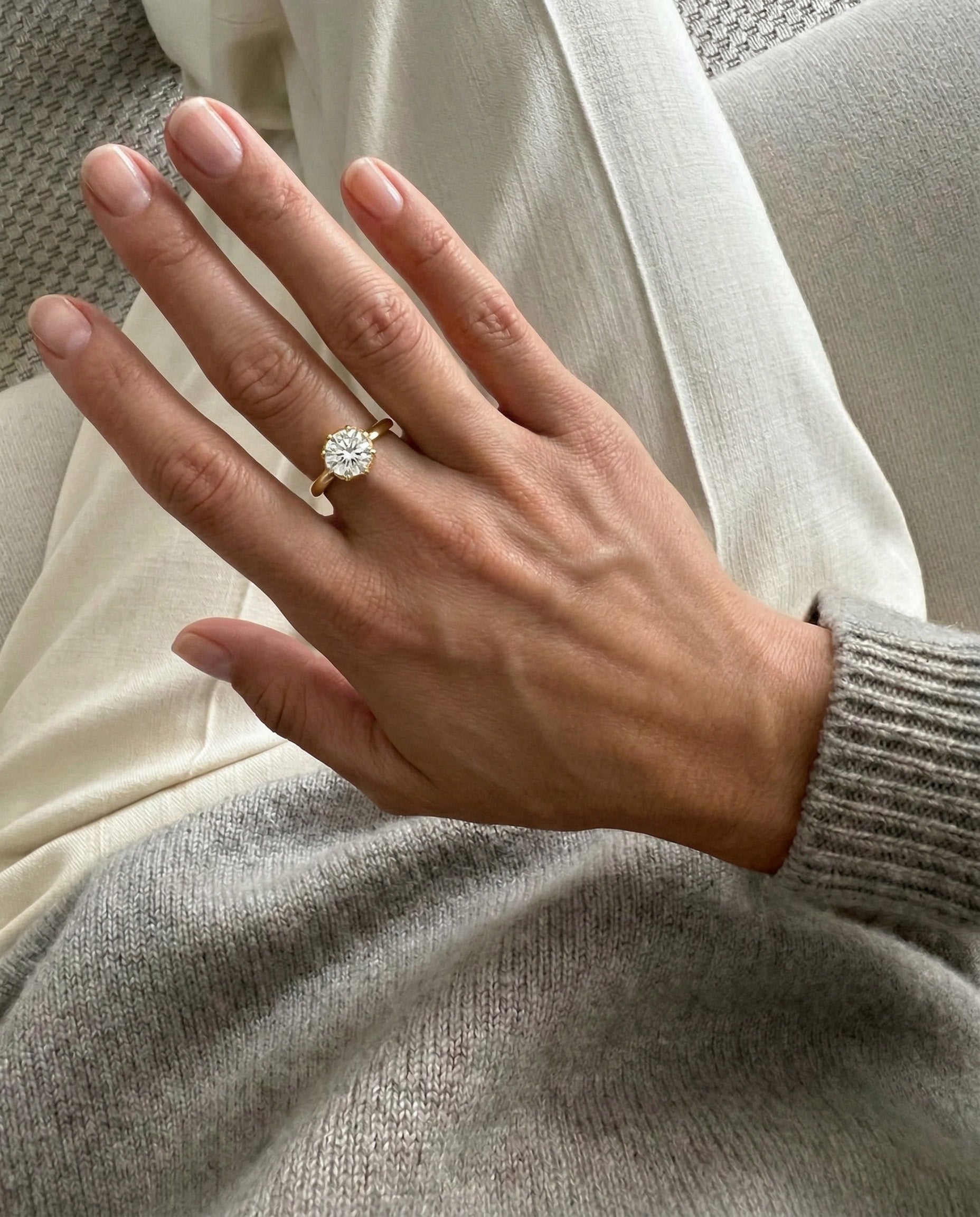 Button Back Ring Brilliant - 2ct. - Arter Jewelry