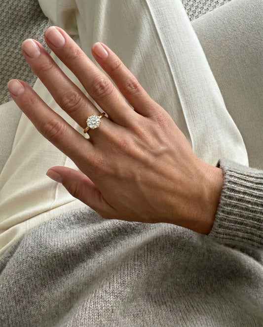 Button Back Ring Brilliant - 2ct. - Arter Jewelry