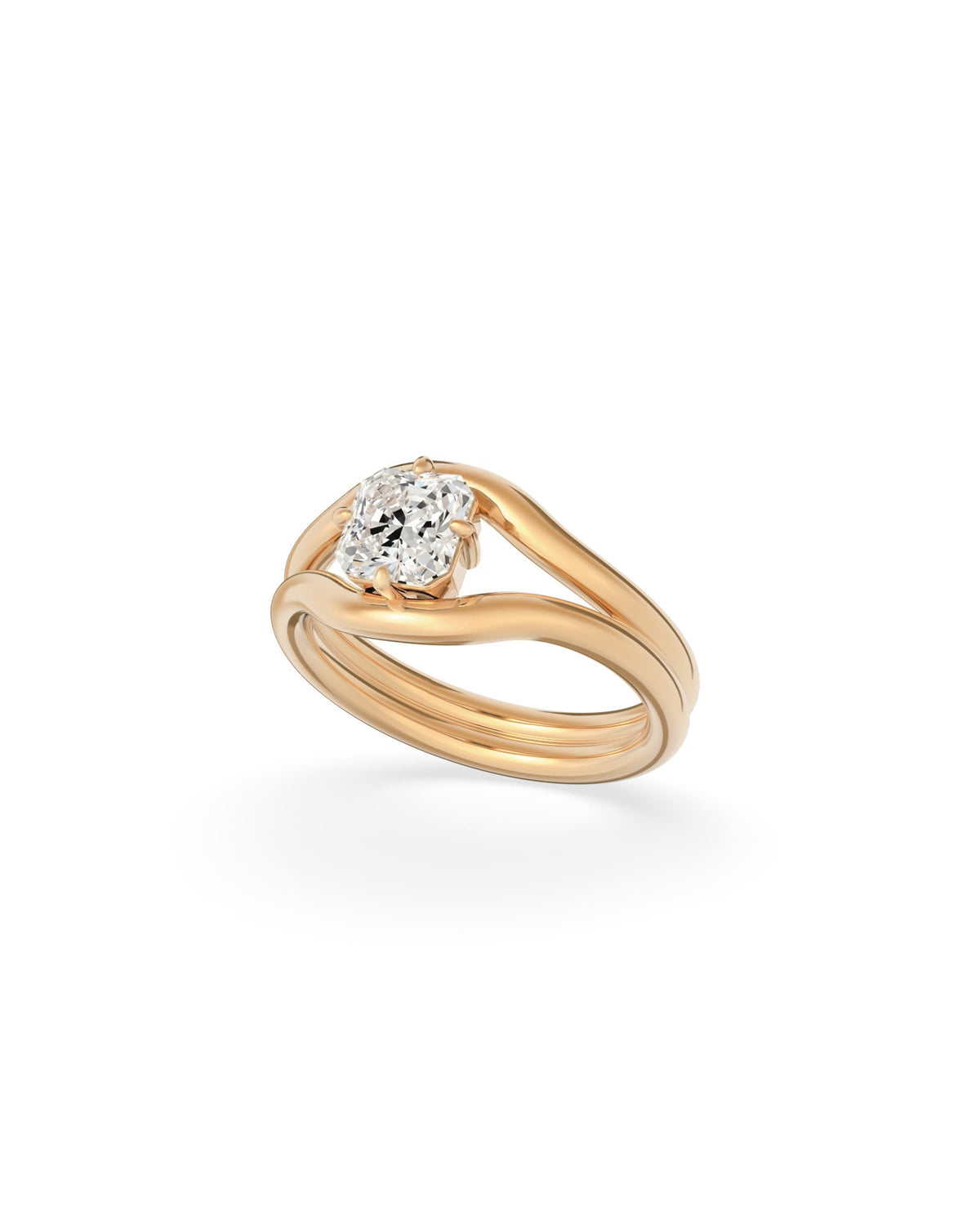 Rafaela Ring - Asscher Cut in rose gold