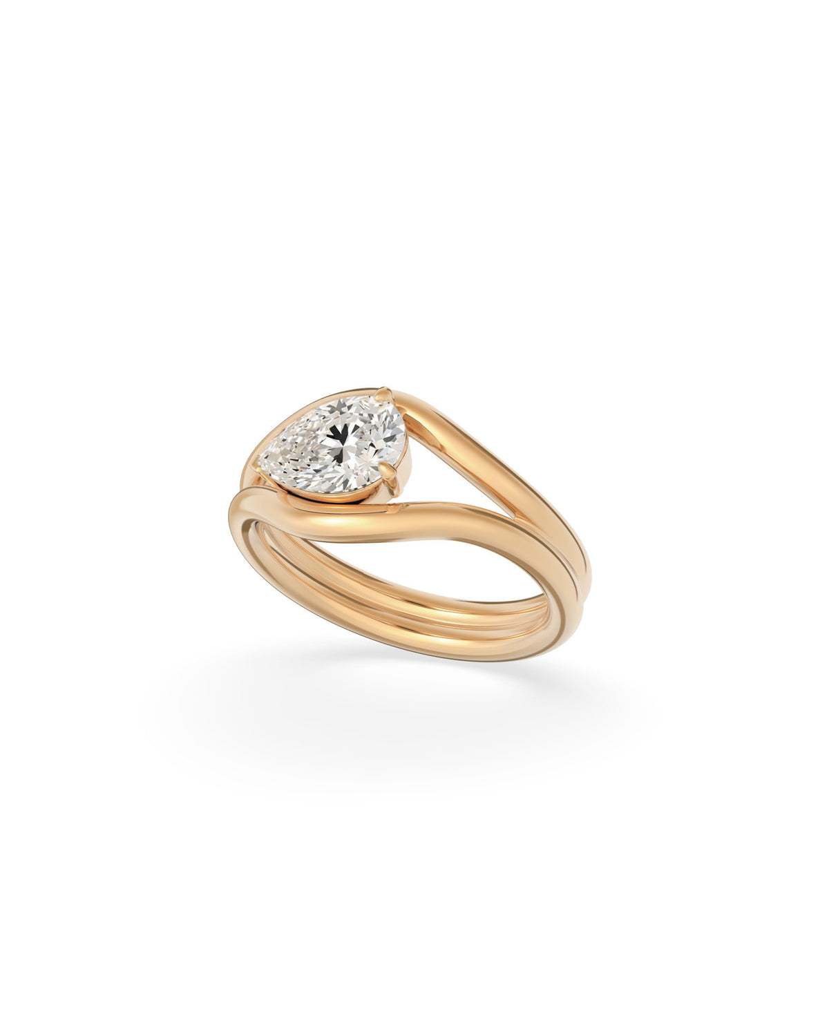 Rafaela Ring - Pear Cut in rose gold
