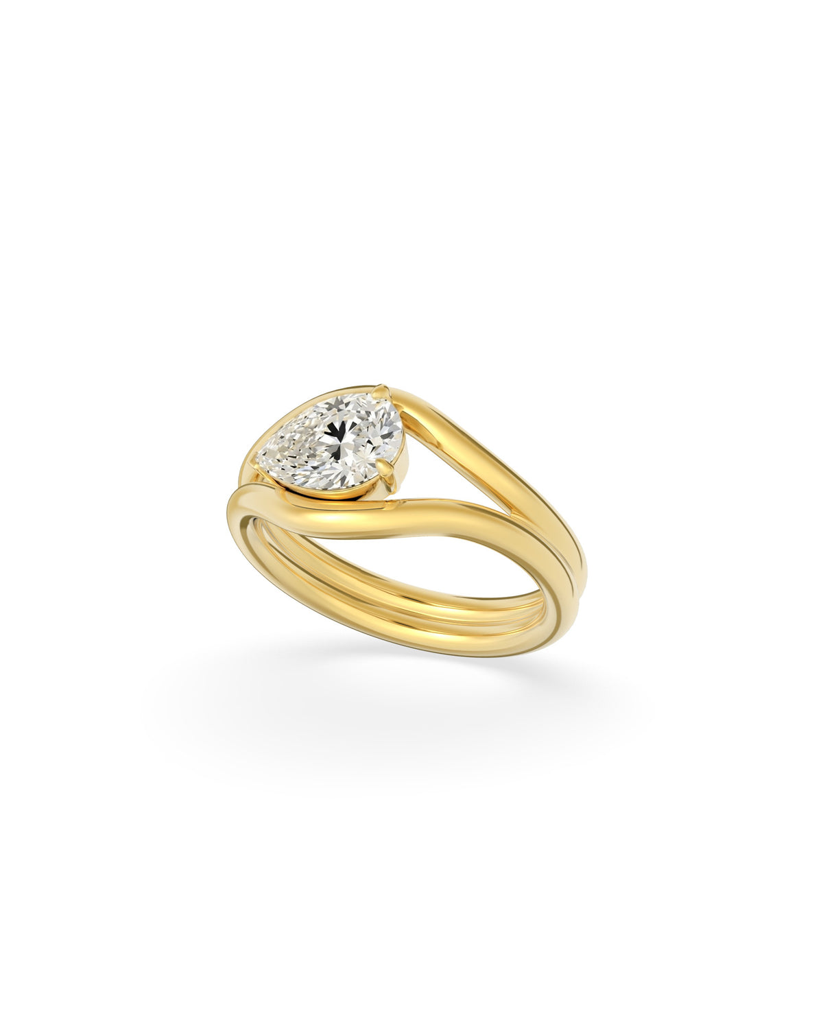 Rafaela Ring - Pear Cut in yellow gold