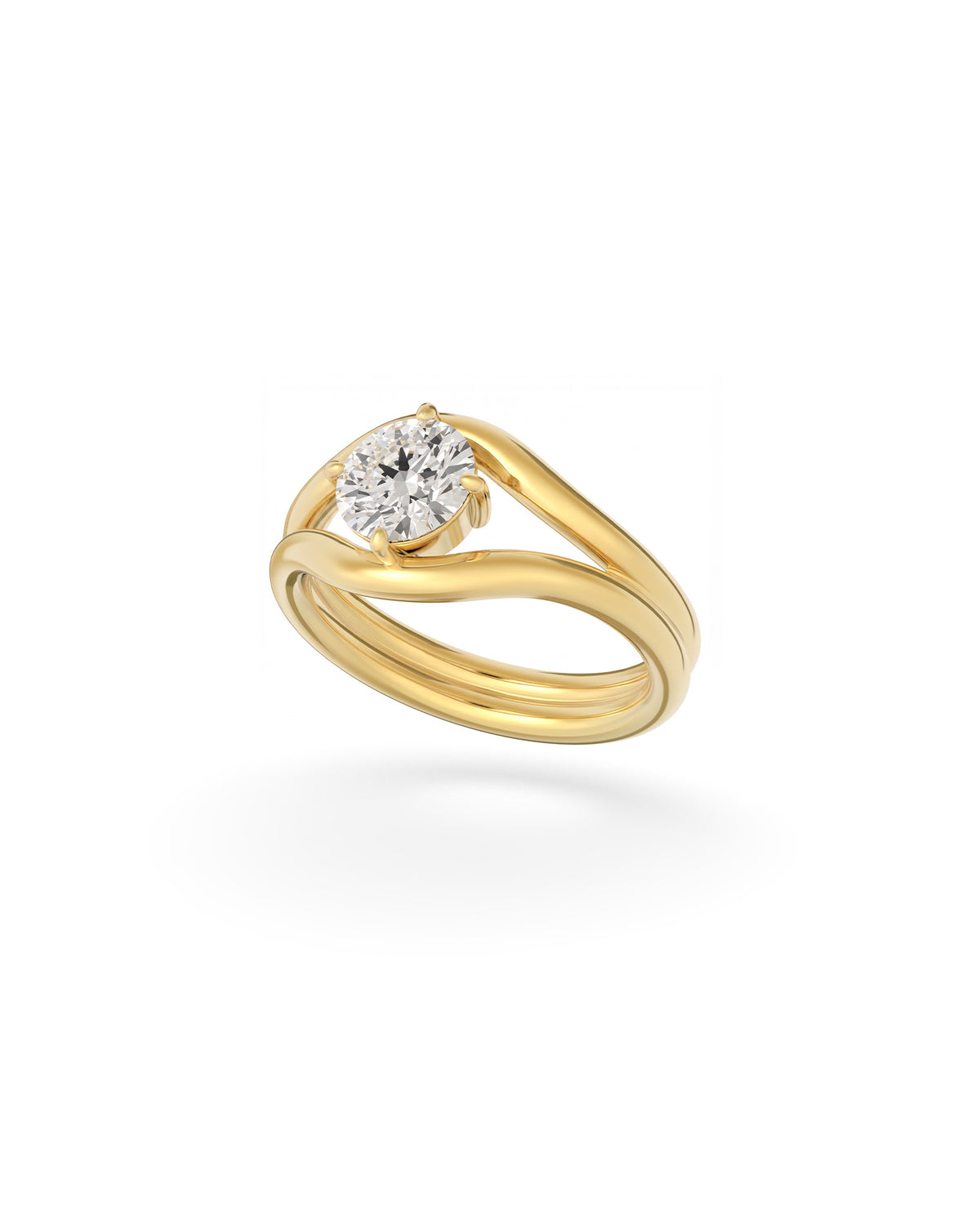 Rafaela Ring - Brilliant Cut in yellow gold