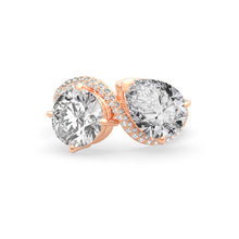 Load image into Gallery viewer, Rosa Two Stone Ring Pavé
