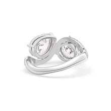 Load image into Gallery viewer, Rosa Two Stone Ring Pavé
