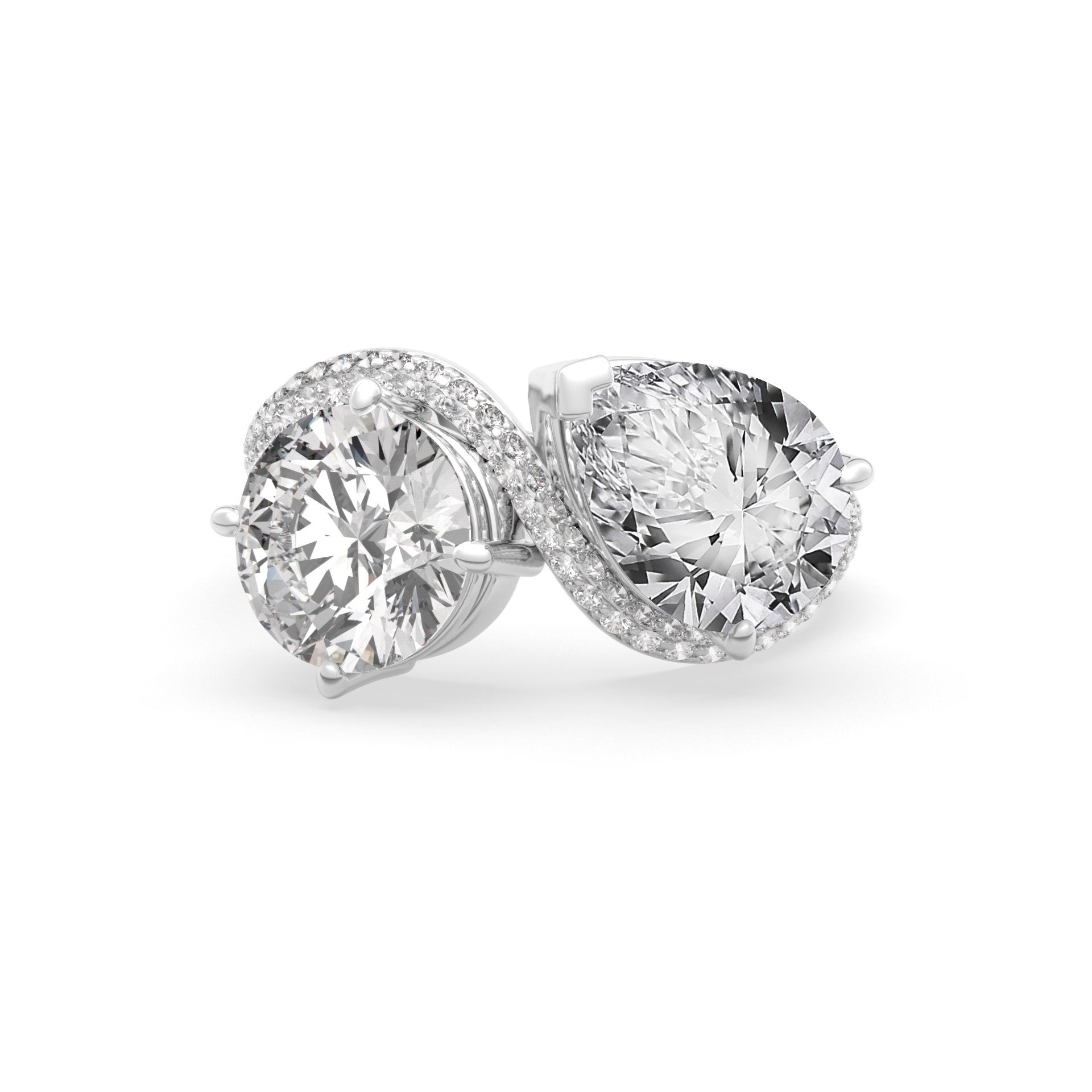 Rosa Two Stone Ring Pavé