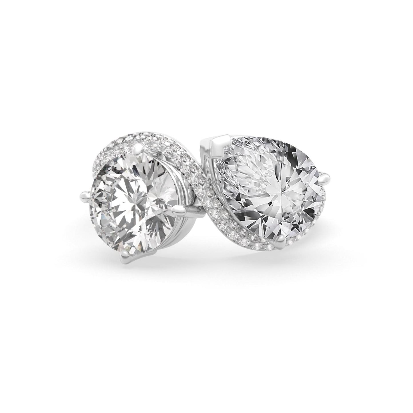 Rosa Two Stone Ring Pavé - Arter Jewelry
