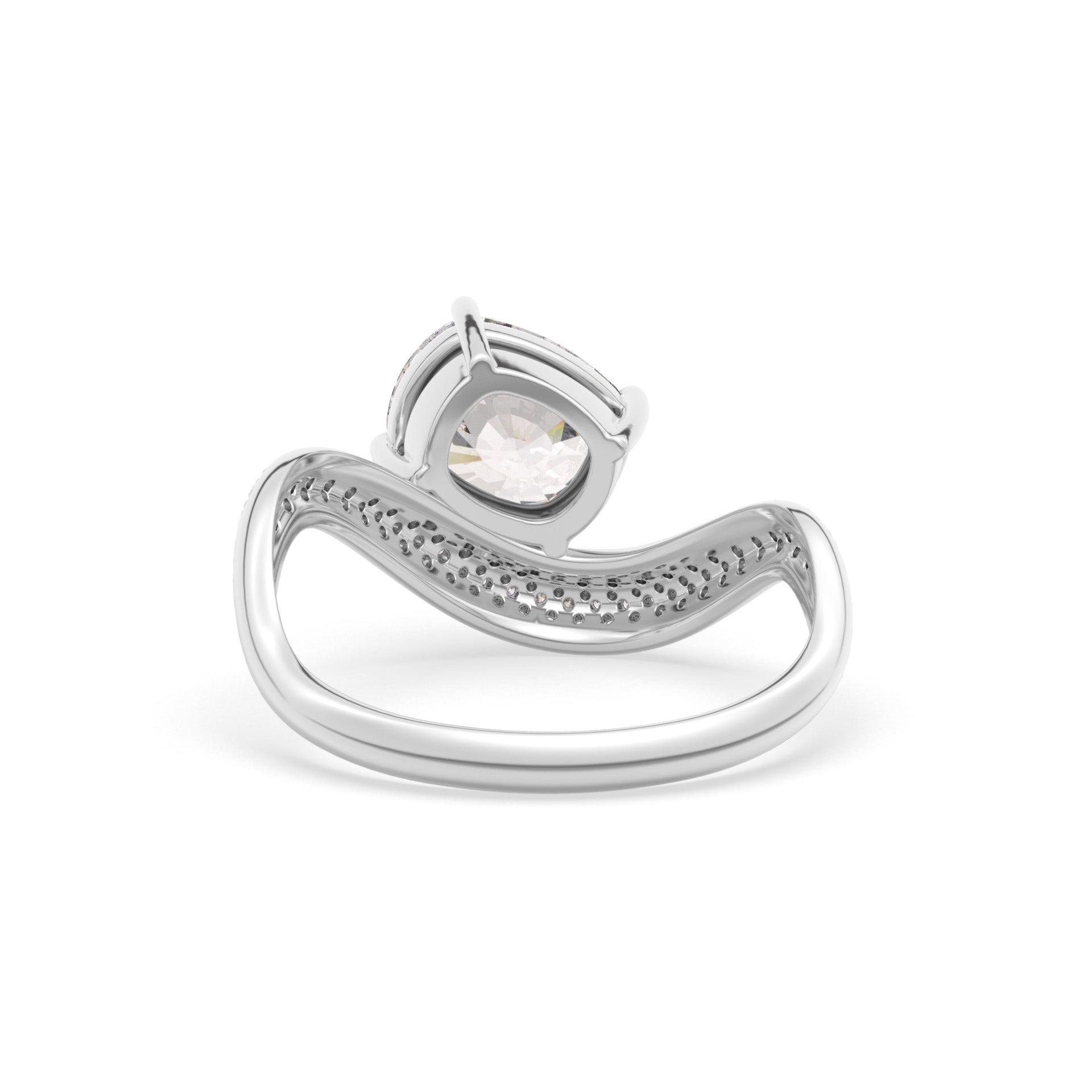 Rosa Cushion Ring Pavé
