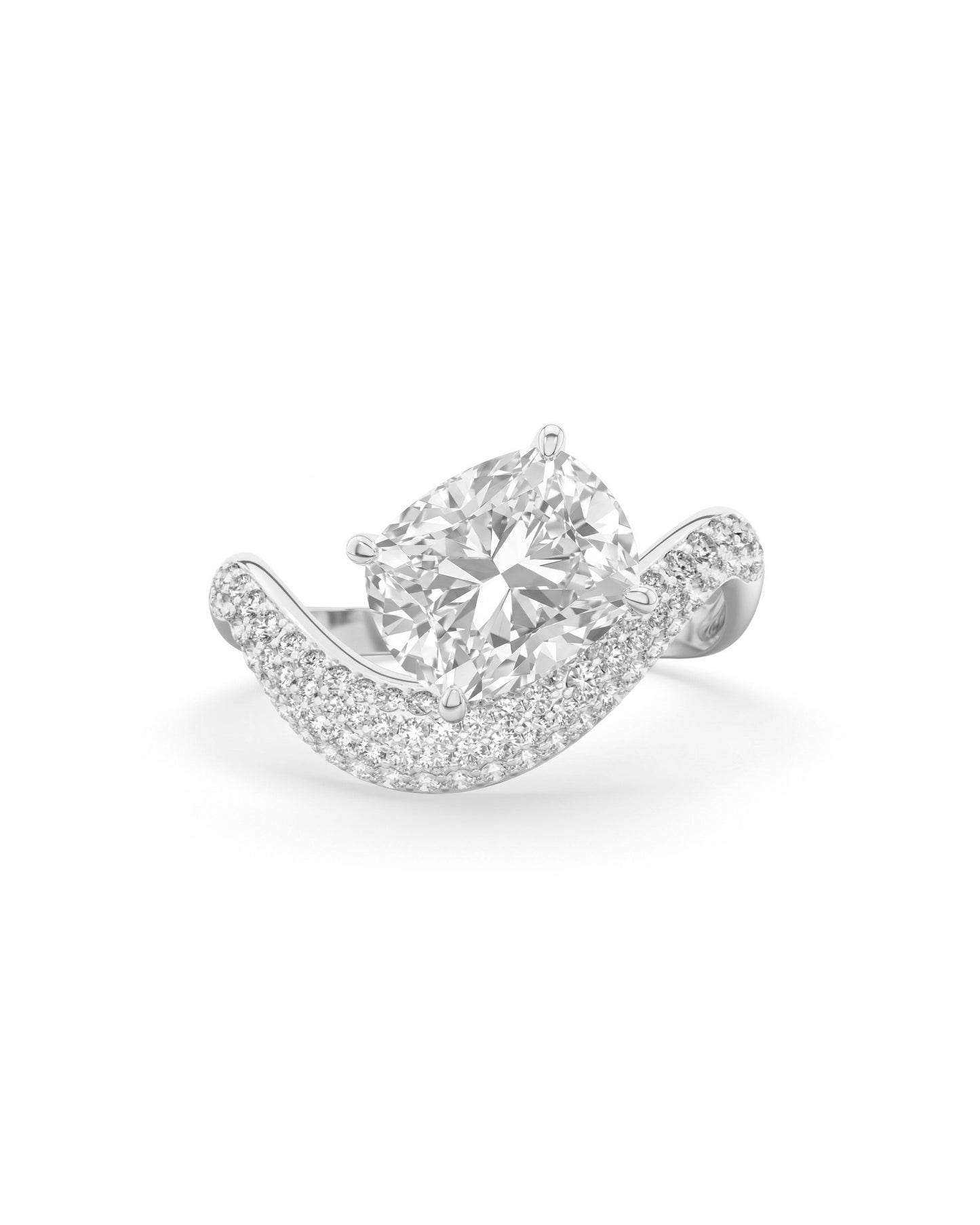 Rosa Cushion Ring Pavé - Arter Jewelry
