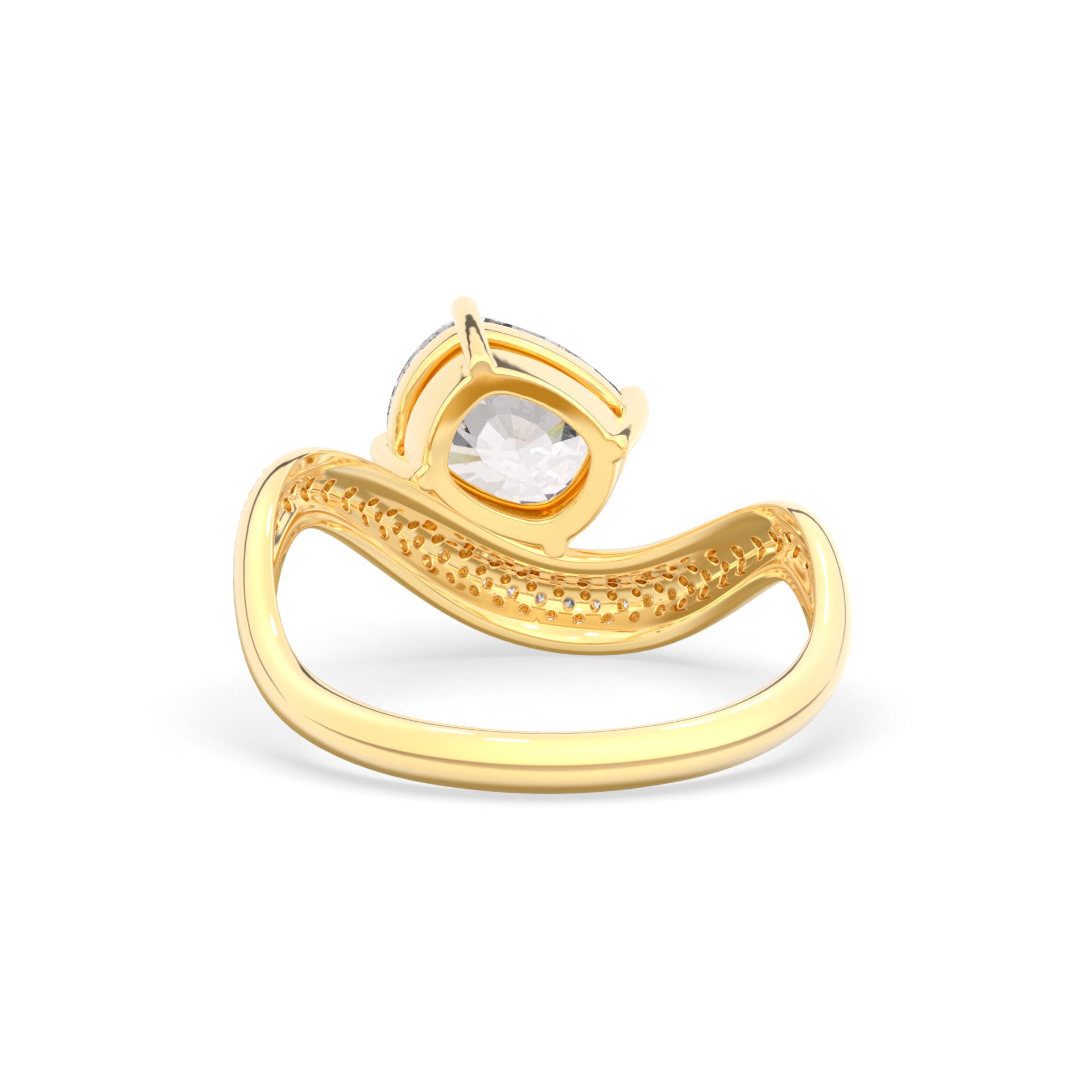 Rosa Cushion Ring Pavé