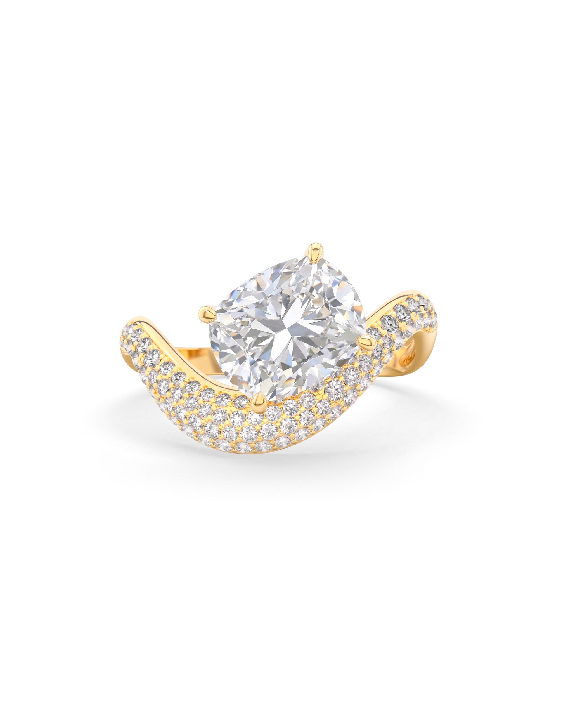 Rosa Cushion Ring Pavé - Arter Jewelry
