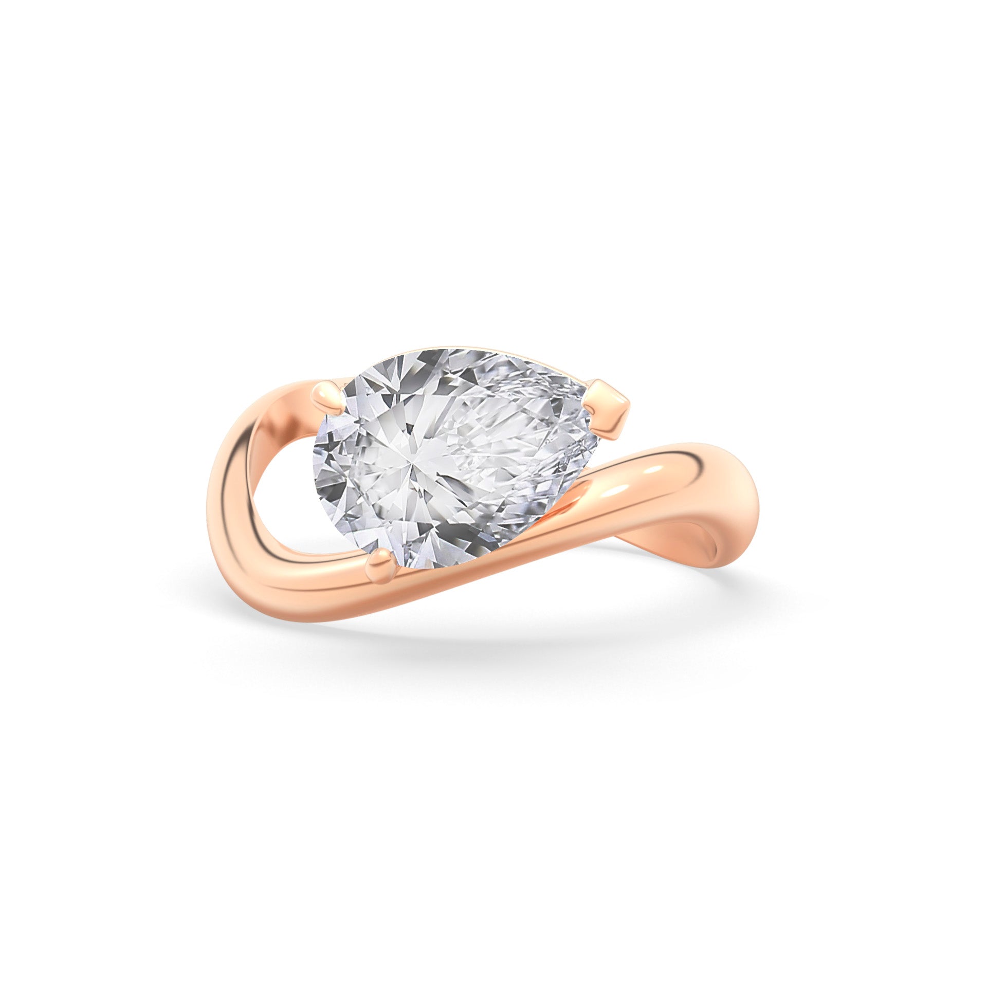 Rosa Pear Ring