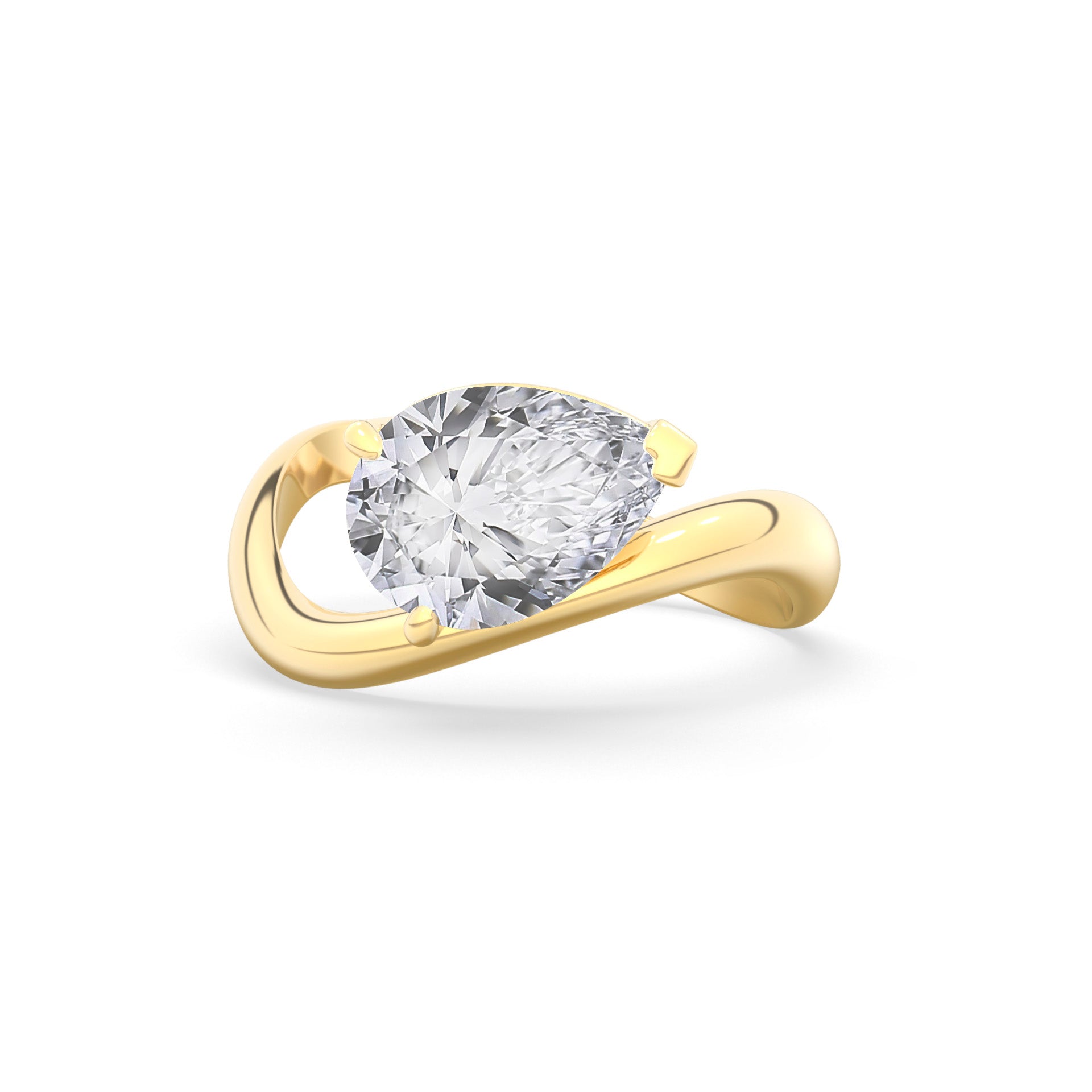 Rosa Pear Ring