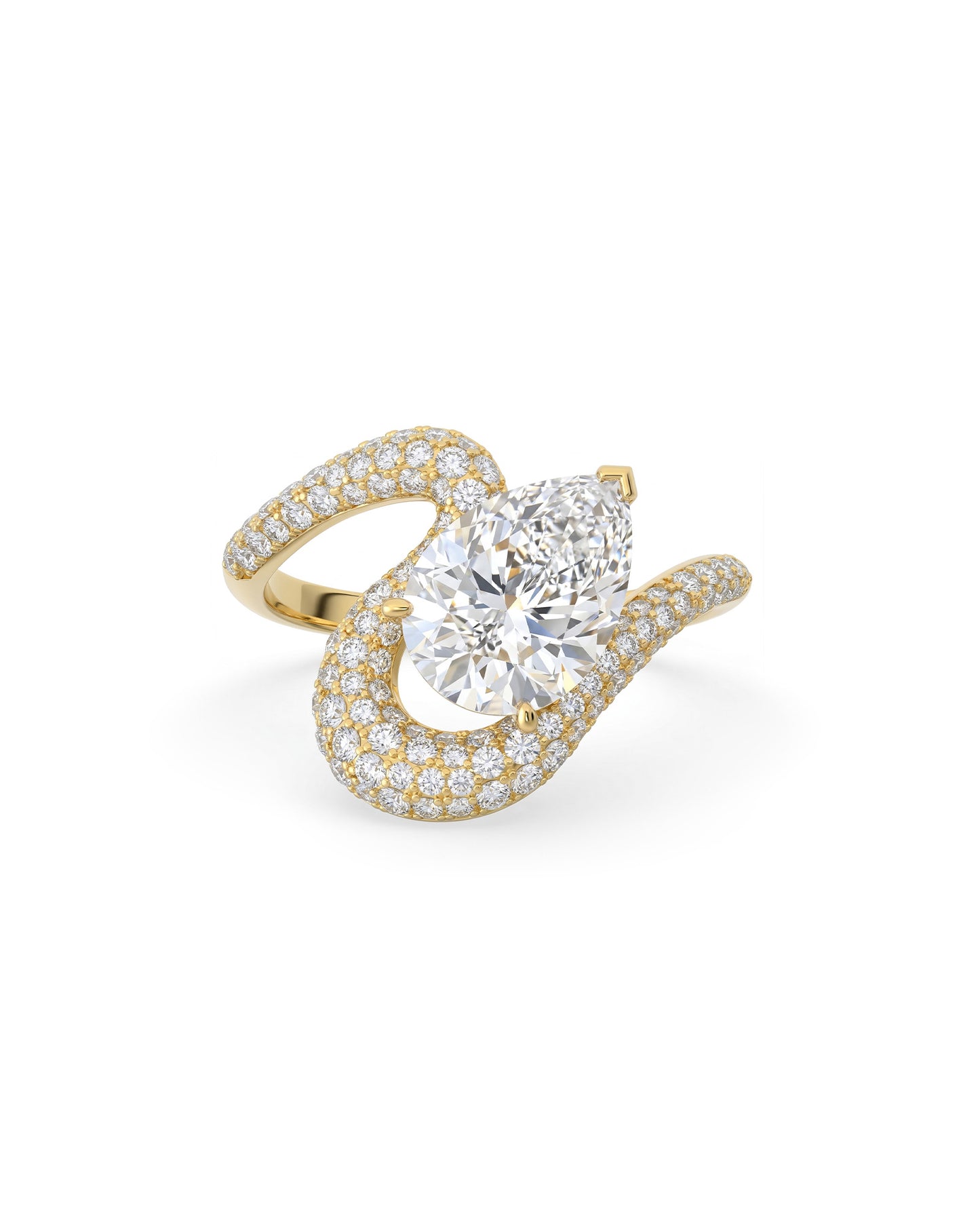 Ada Pear Ring Pavé - Arter Jewelry