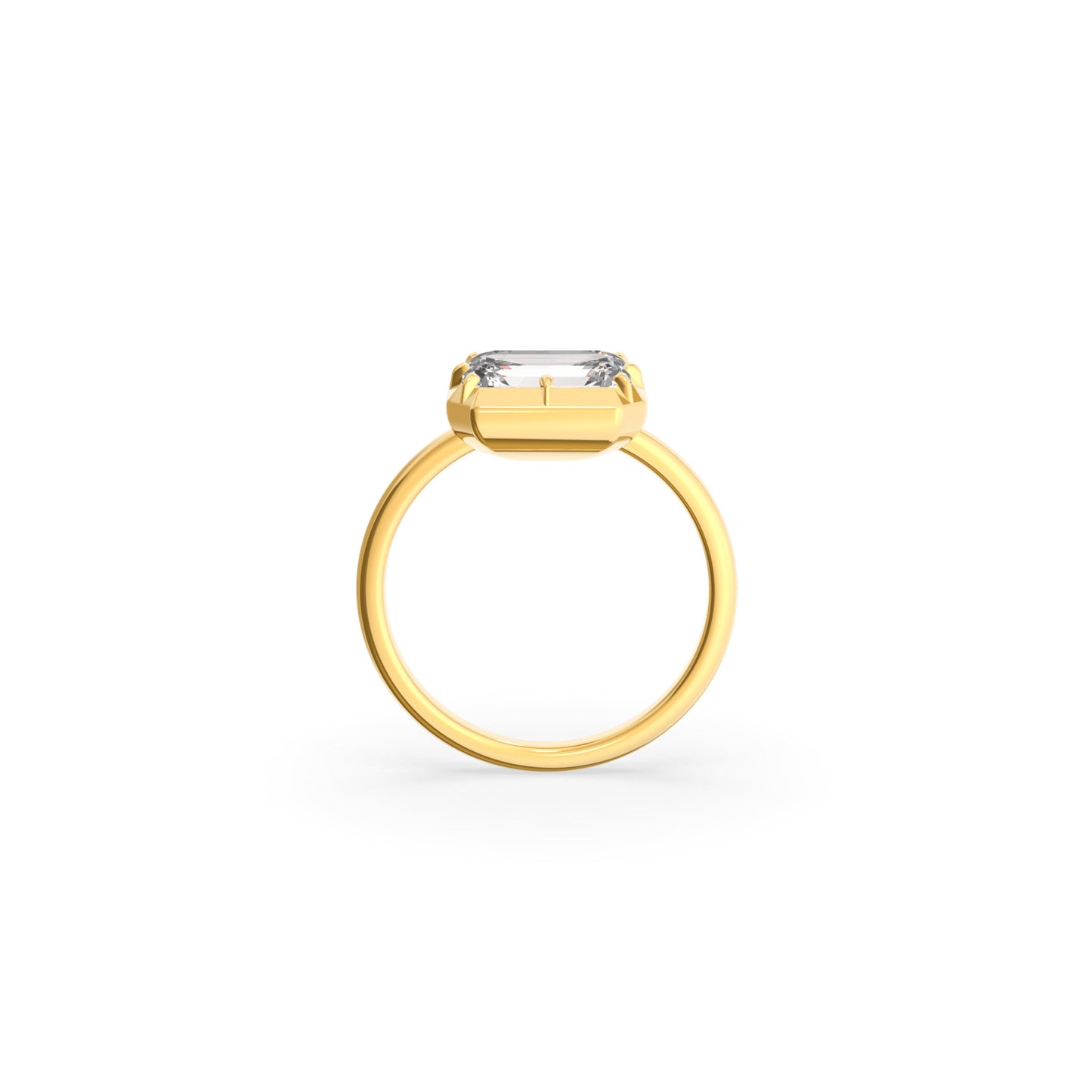 Button Back Ring Emerald Cut - Arter Jewelry