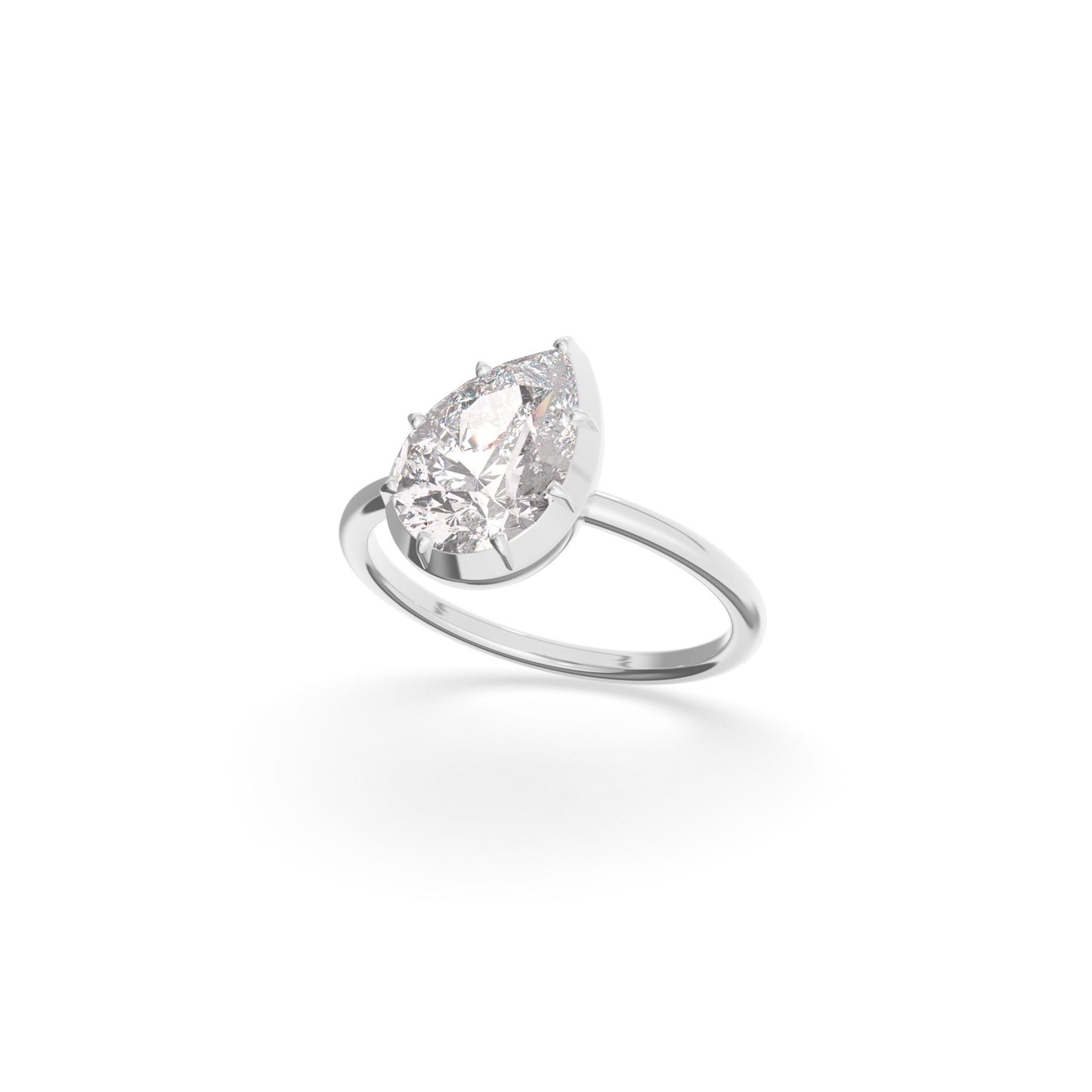 Button Back Ring Pear - Arter Jewelry