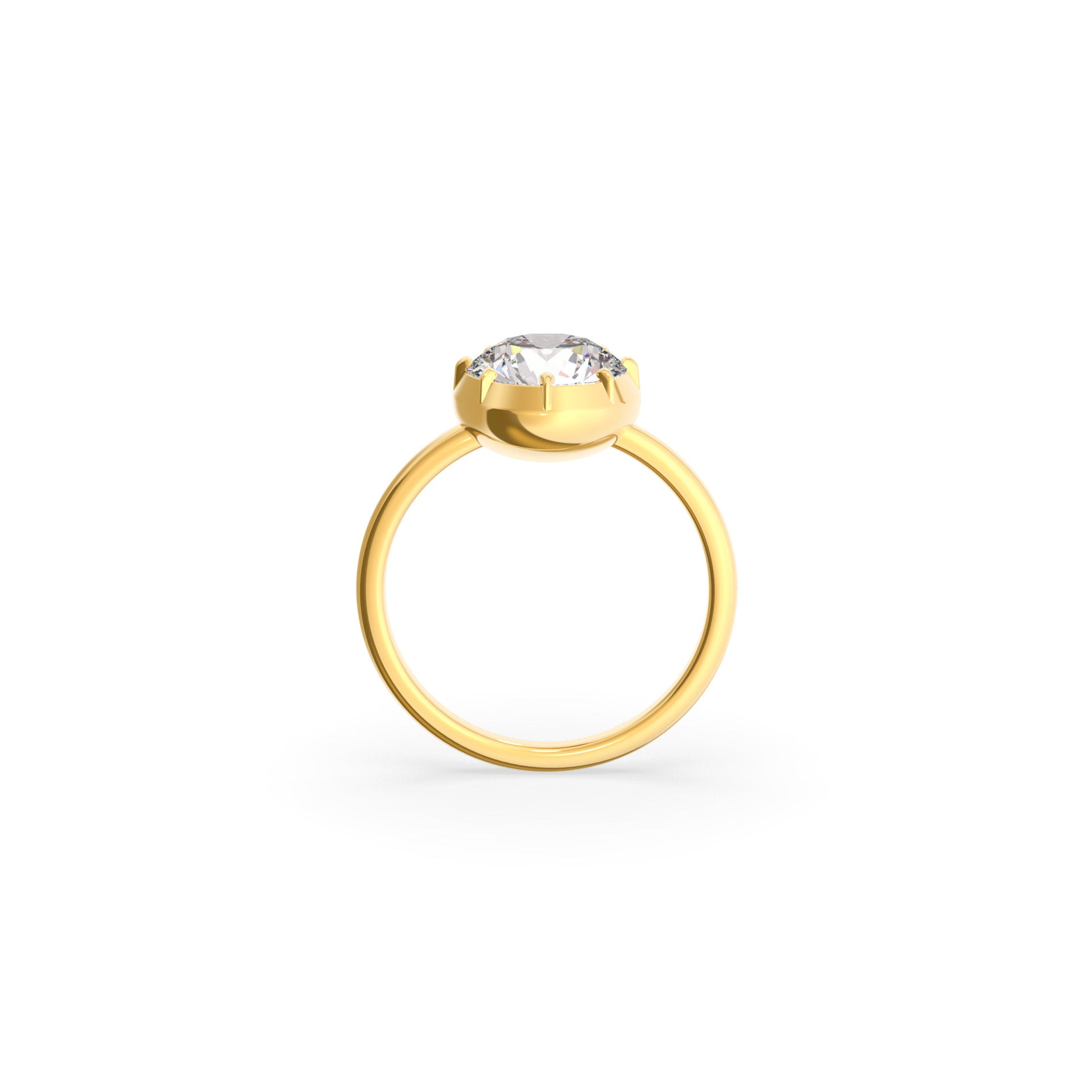 Button Back Ring Brilliant