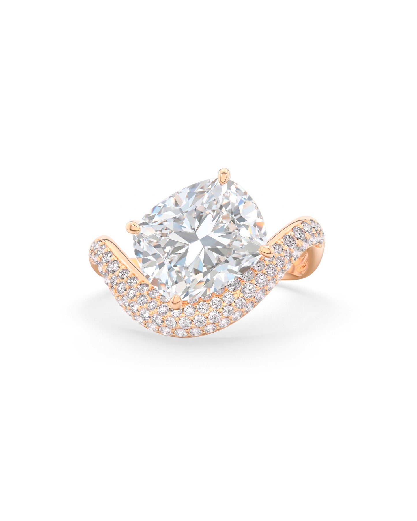 Rosa Cushion Ring Pavé - Arter Jewelry