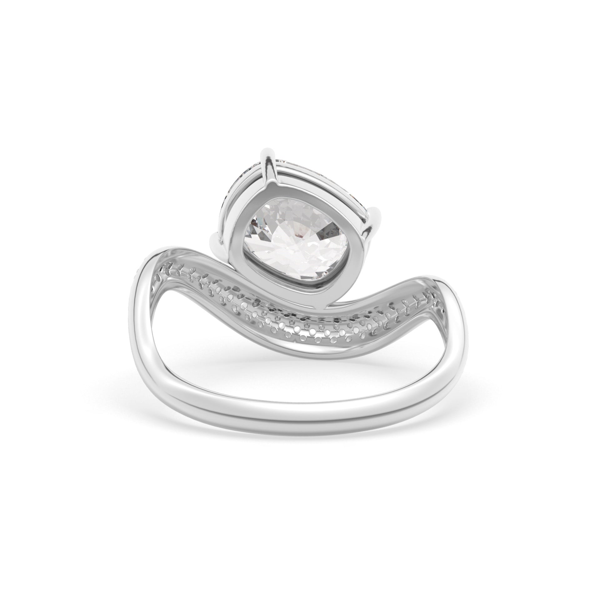 Rosa Cushion Ring Pavé