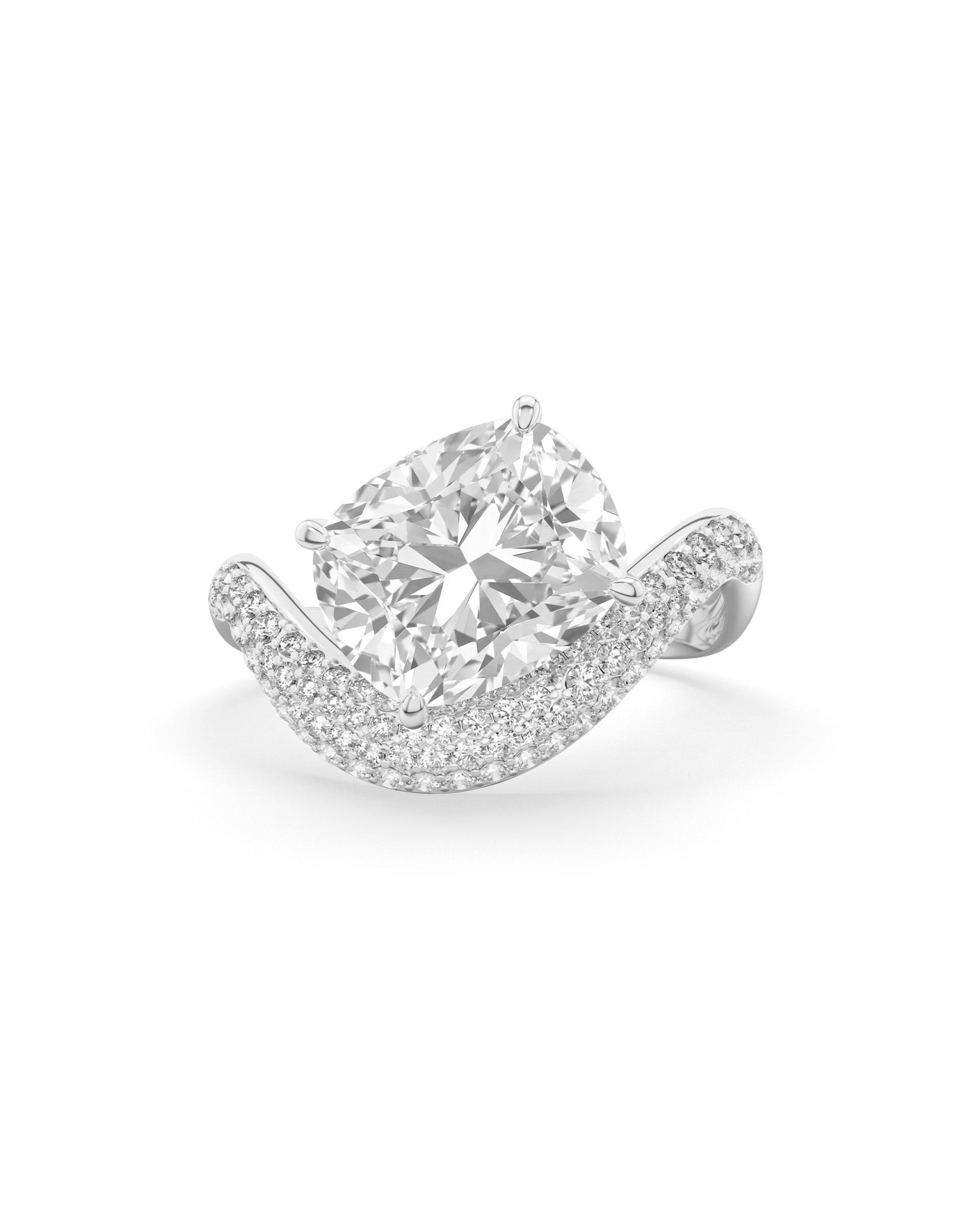 Rosa Cushion Ring Pavé - Arter Jewelry