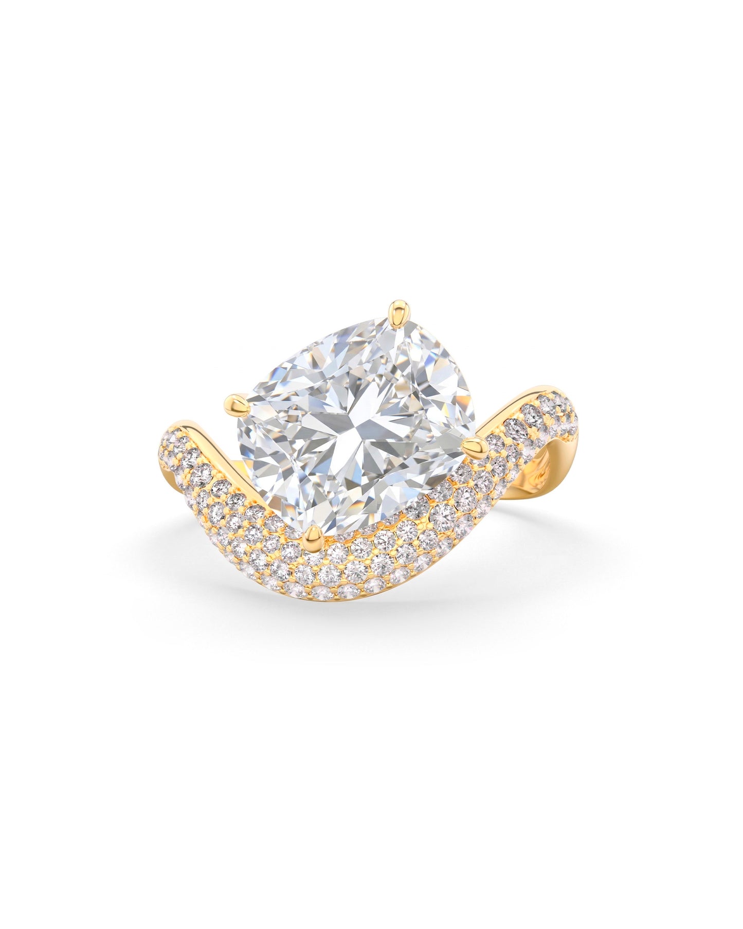 Rosa Cushion Ring Pavé - Arter Jewelry