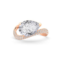 Load image into Gallery viewer, Rosa Pear Ring Pavé
