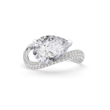 Load image into Gallery viewer, Rosa Pear Ring Pavé
