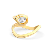 Load image into Gallery viewer, Rosa Pear Ring Pavé
