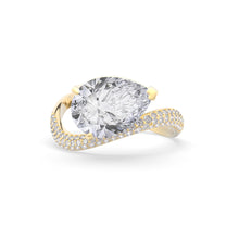 Load image into Gallery viewer, Rosa Pear Ring Pavé
