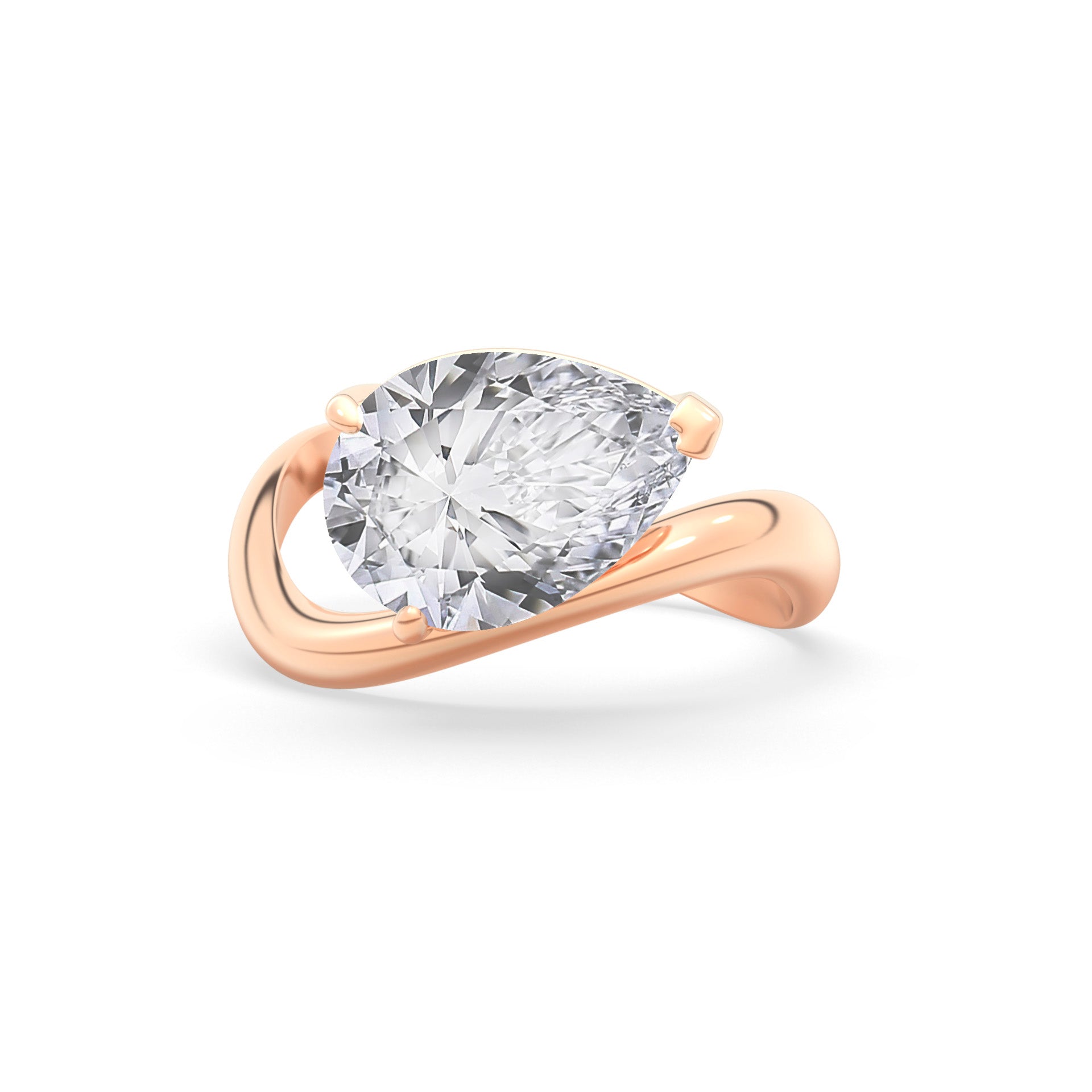 Rosa Pear Ring