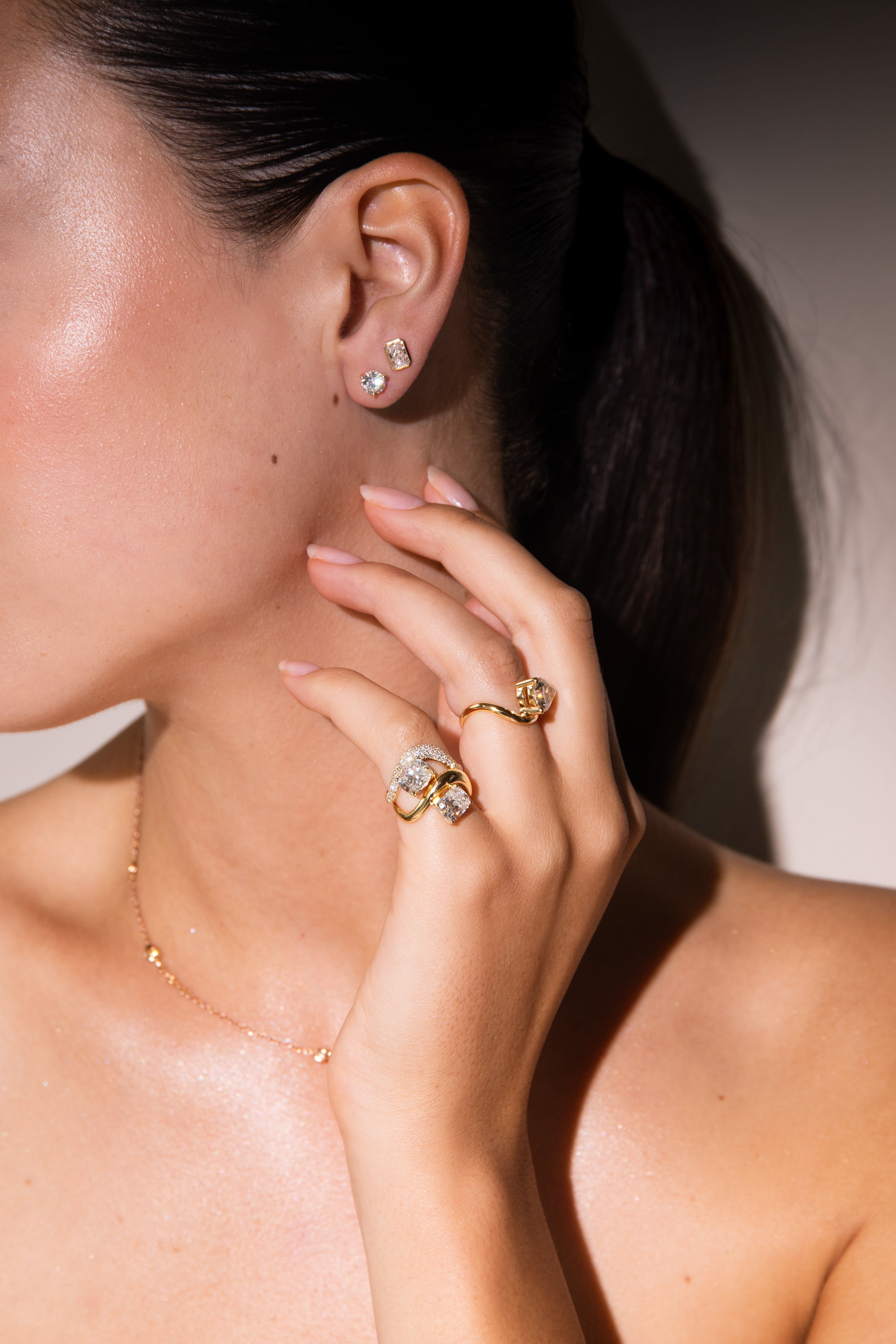 Rosa Cushion Ring Pavé